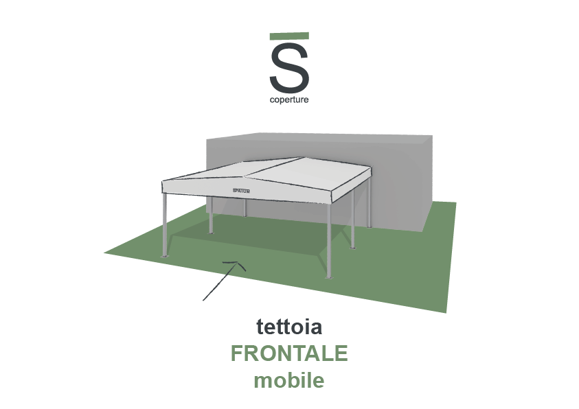 Tettoia frontale mobile