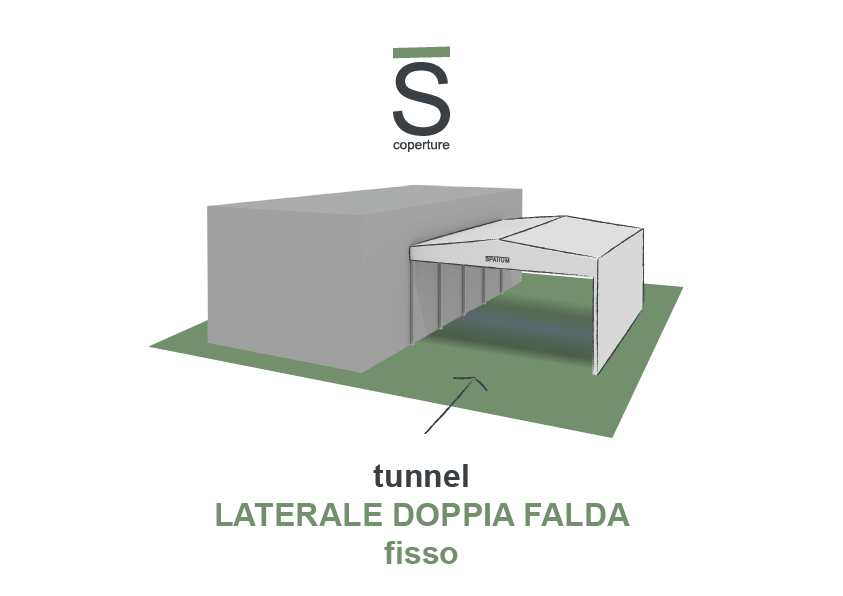Tunnel laterale doppia falda fisso
